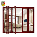 European modern design soundproof double laminated tempered glass aluminum bifold doors